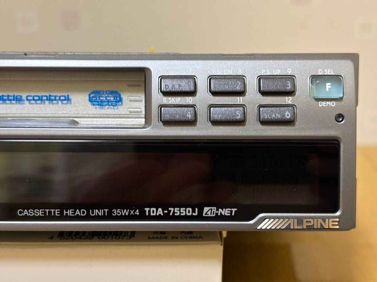 ALPINE TDA-7550J 1DIN Car Audio Cassette Deck Receiver Tested Working Rare