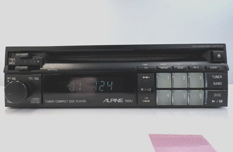 Rare Alpine 7909J CD Player Upgraded Power Cable JDM For Parts / Repair