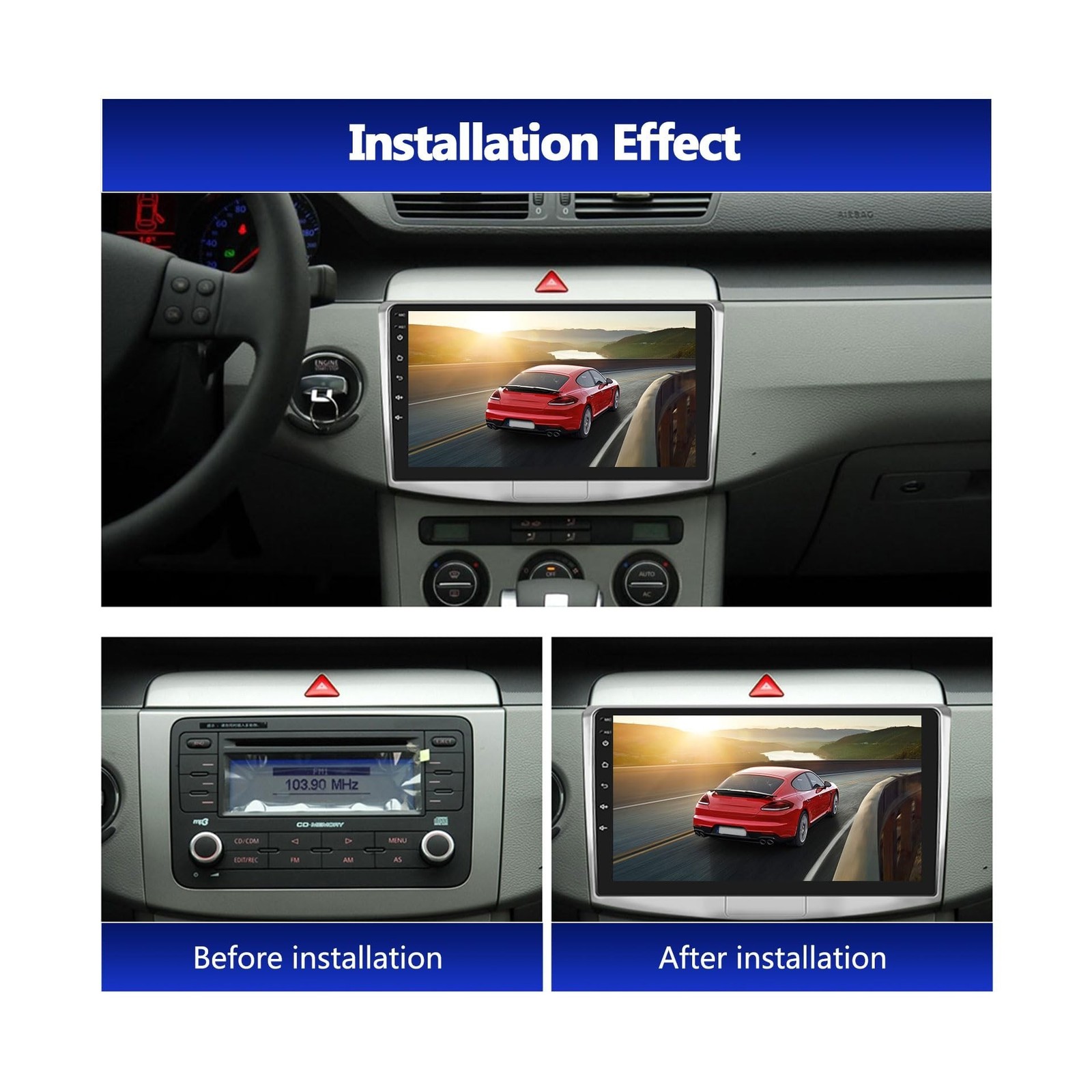 [2+64G] Android 13 Car Stereo for VW Passat B6 B7/Magotan CC 2010-2015 with C…