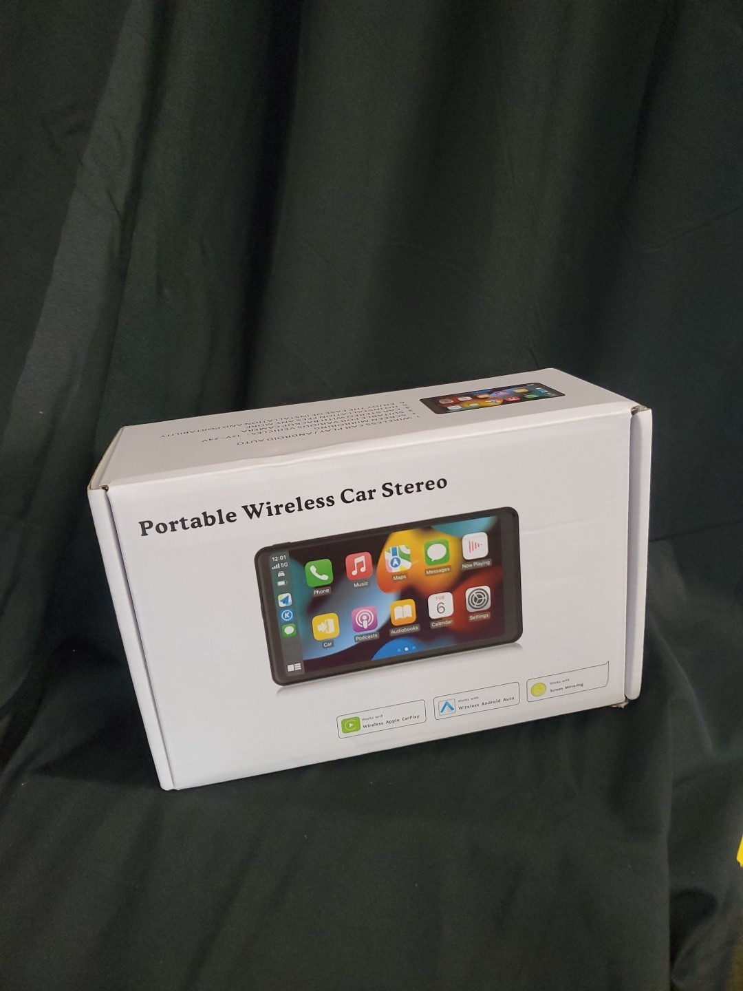 Portable Wireless Car Stereo 7″ Touchscreen Black CarPlay Android Camera NEW