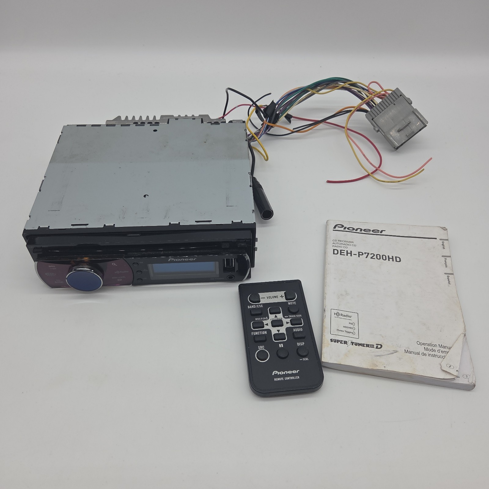 Pioneer DEH-P7200HD Old School Stereo CD Dolphin Graphics Remote Manual READ