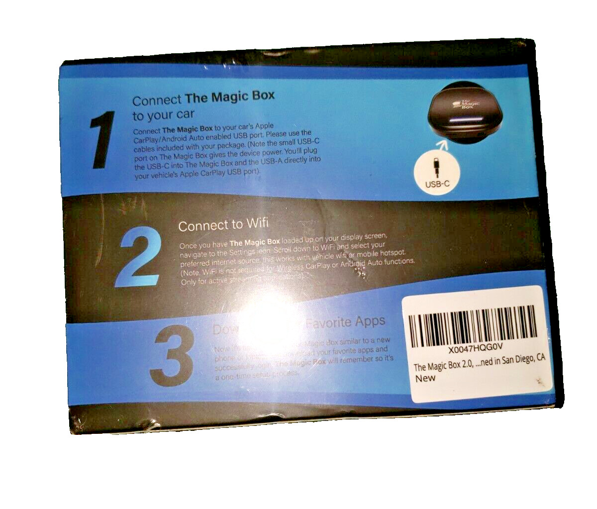 The Magic Box 2.0 Wireless CarPlay Android Auto Adapter Streaming