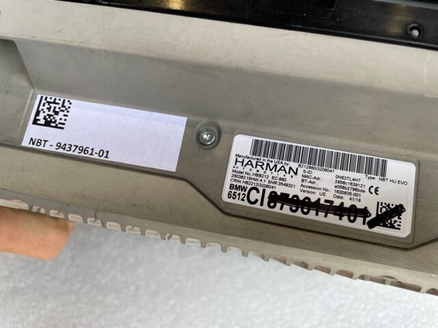 18-22 BMW F90 M5 F91 F92 F93 OEM HARMAN HEADUNIT CONTROL UNIT NBT EVO 9437961