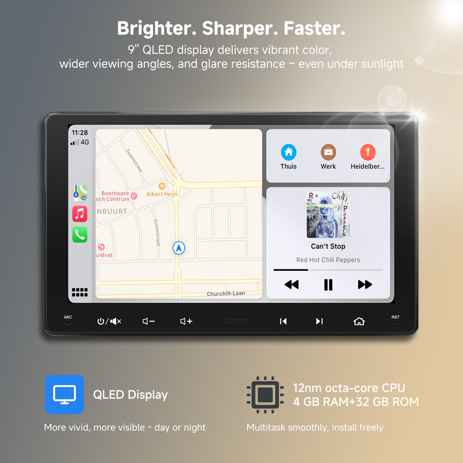 ATOTO S8 7″ Android Car Stereo 2DIN w/ Wireless CarPlay & Android Auto,Bluetooth