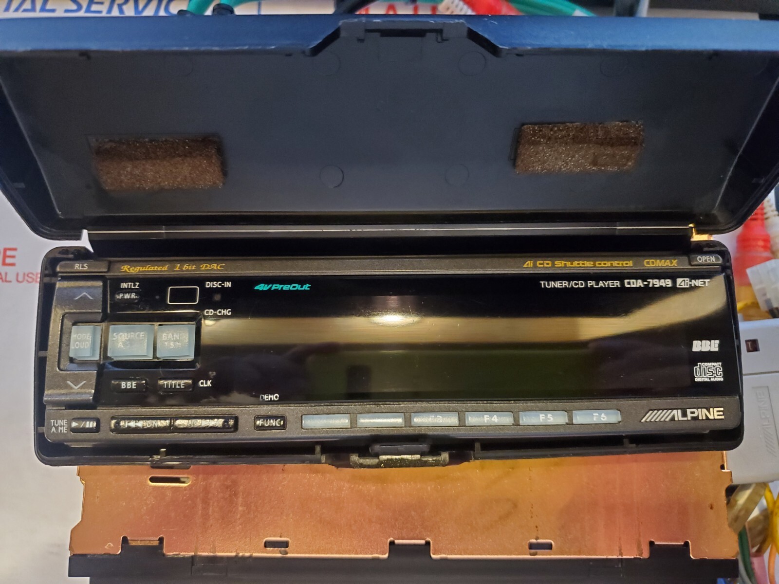 RARE VINTAGE ALPINE CDA-7949 HEAD UNIT RADIO CD PLAYER COPPER JAPAN SOLD AS IS