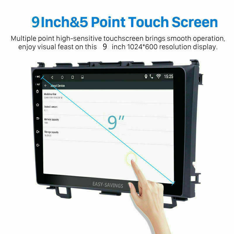 For 2008 – 2011 Honda CRV 9” Touch Screen Android 11 Car Radio Player GPS Wifi