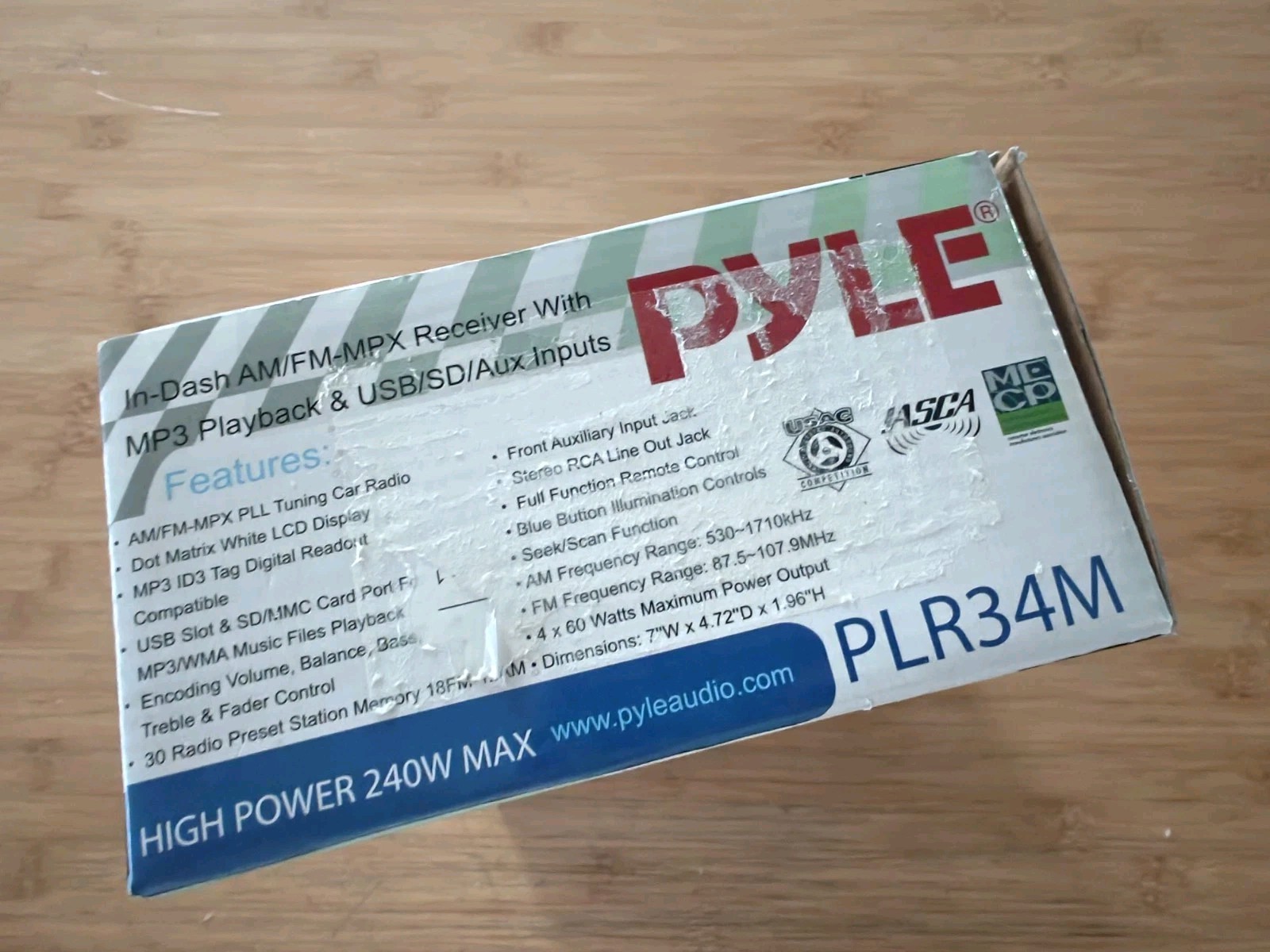 Pyle PLR34M Receiver With Bluetooth AUX USB Open Box NEW