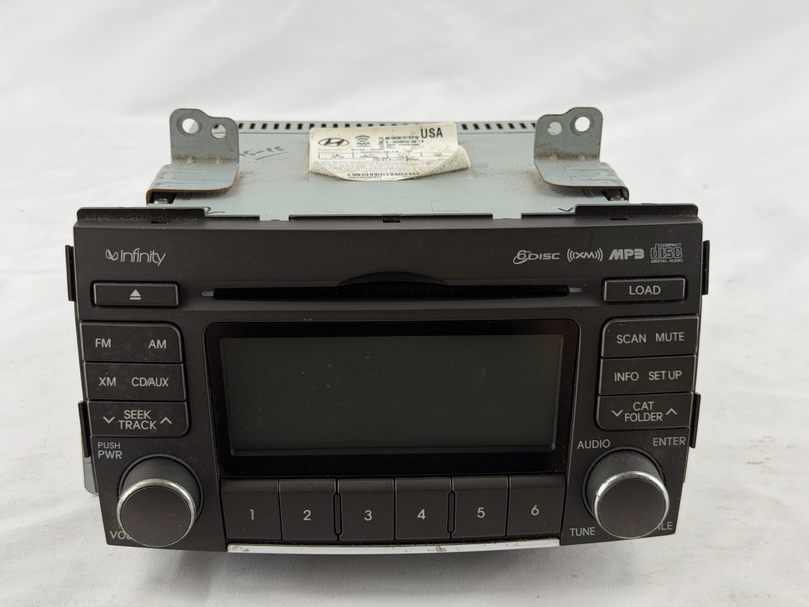 Hyundai Infinity 6-Disc CD MP3 Radio Receiver 96195-3K151 Tested Functional