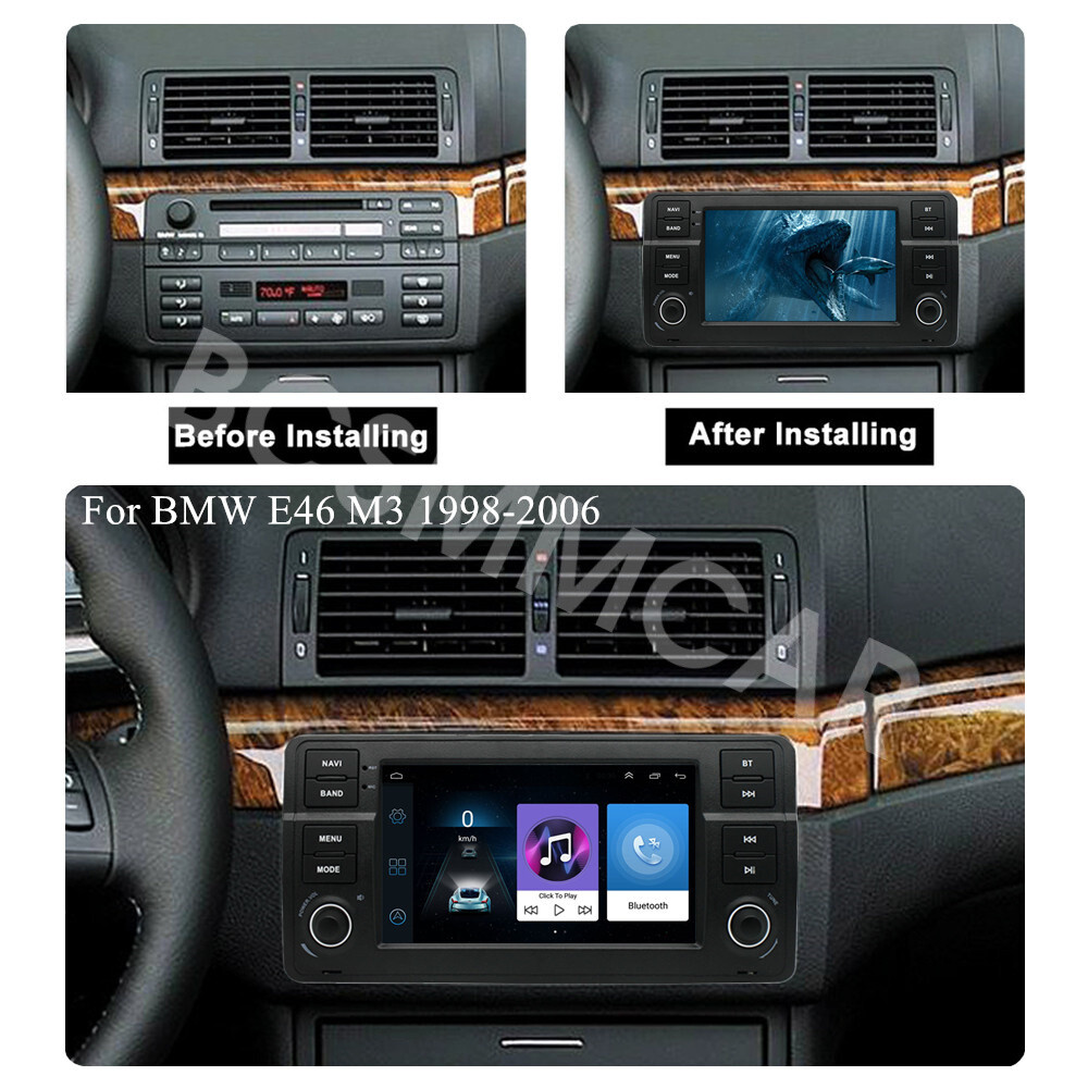 2DIN Car Radio MP5 Player Head Unit BT FM Fit For BMW E46 2-door Coupe 1999-2006