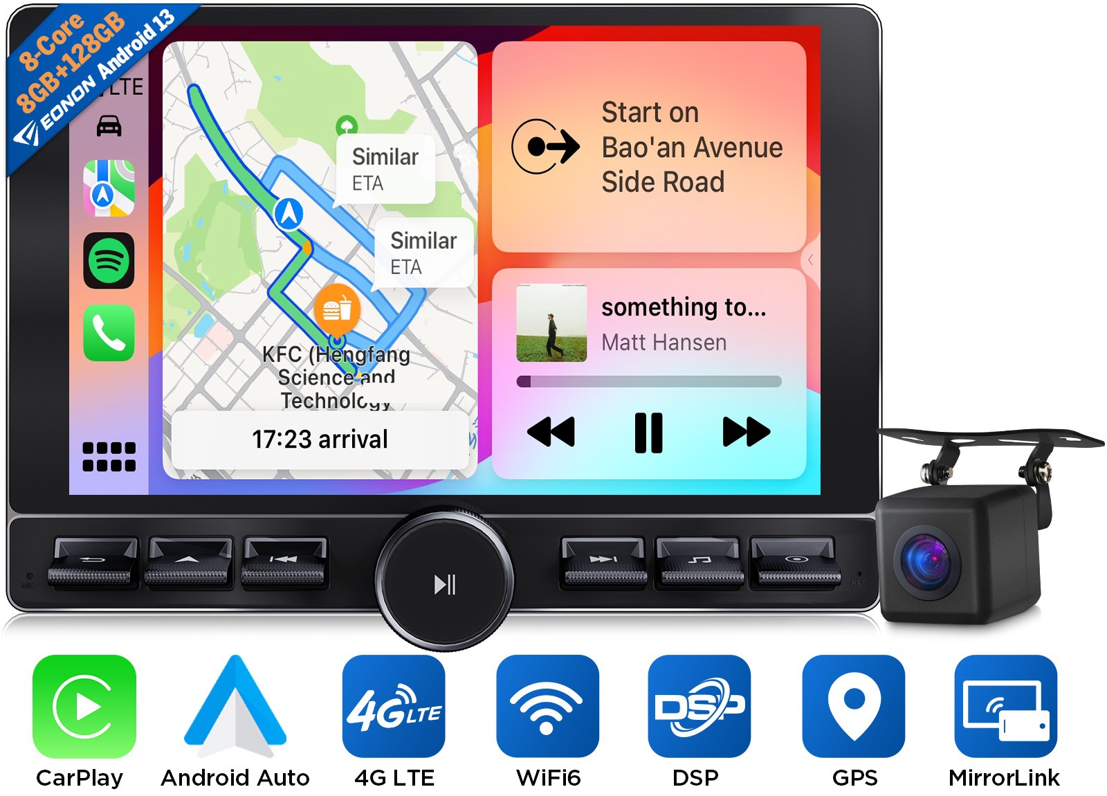 Eonon UX6K PRO MAX Android 13 8+128 10.1″ 2DIN Car Radio Stereo GPS CarPlay WiFi