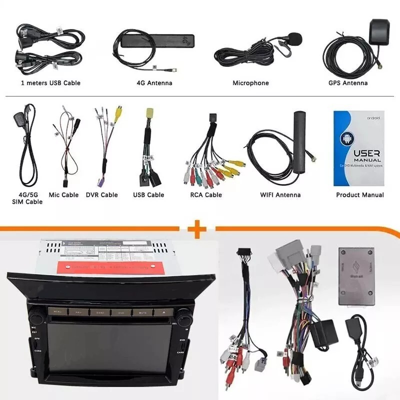 For 2009-2013 Honda Pilot Android 13 Car Stereo Radio Apple Carplay AHD GPS Navi