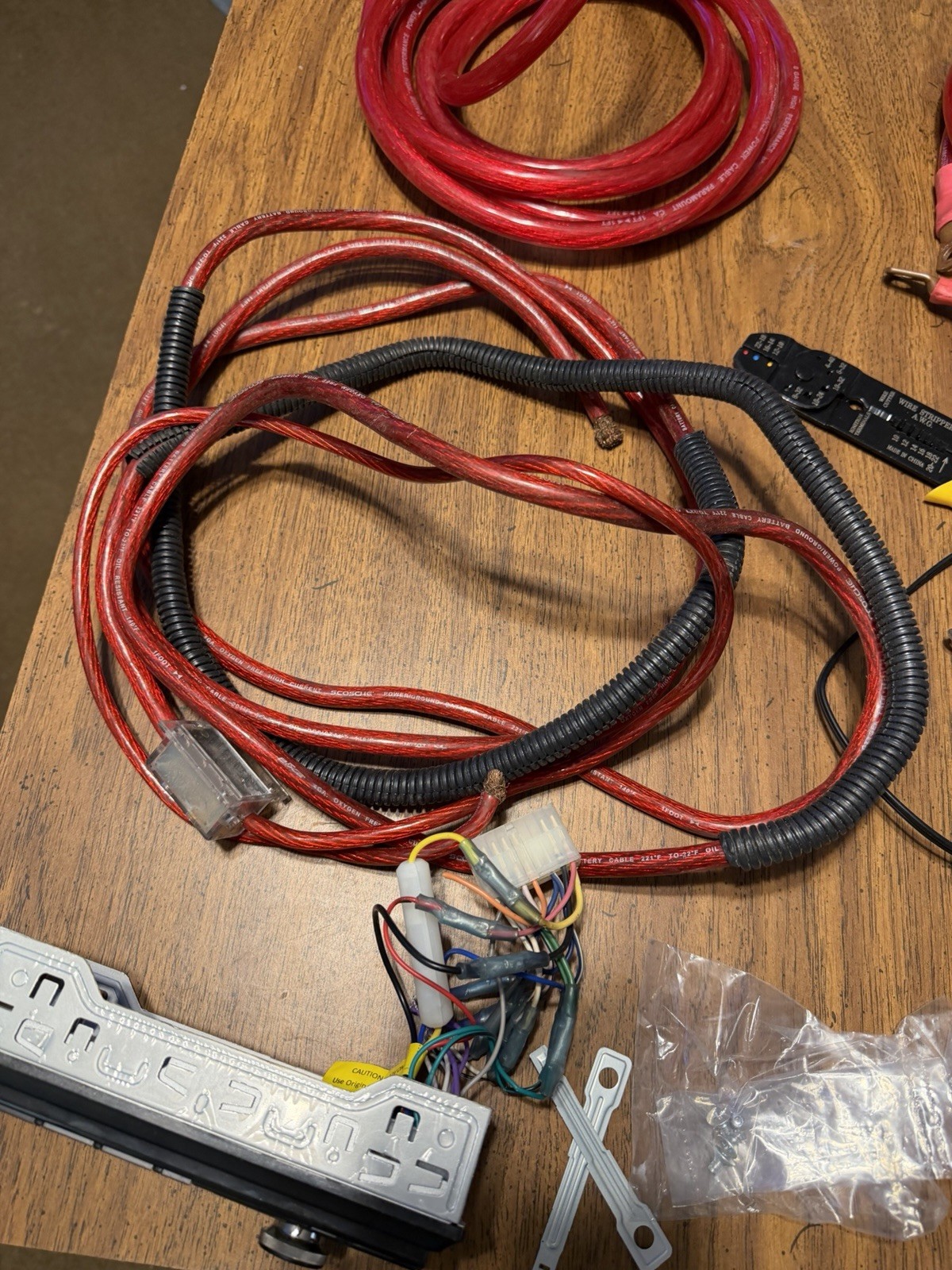 Dual XDM17BT radio stereo Media receiver USB AUX tested, Plus Wiring And Tools