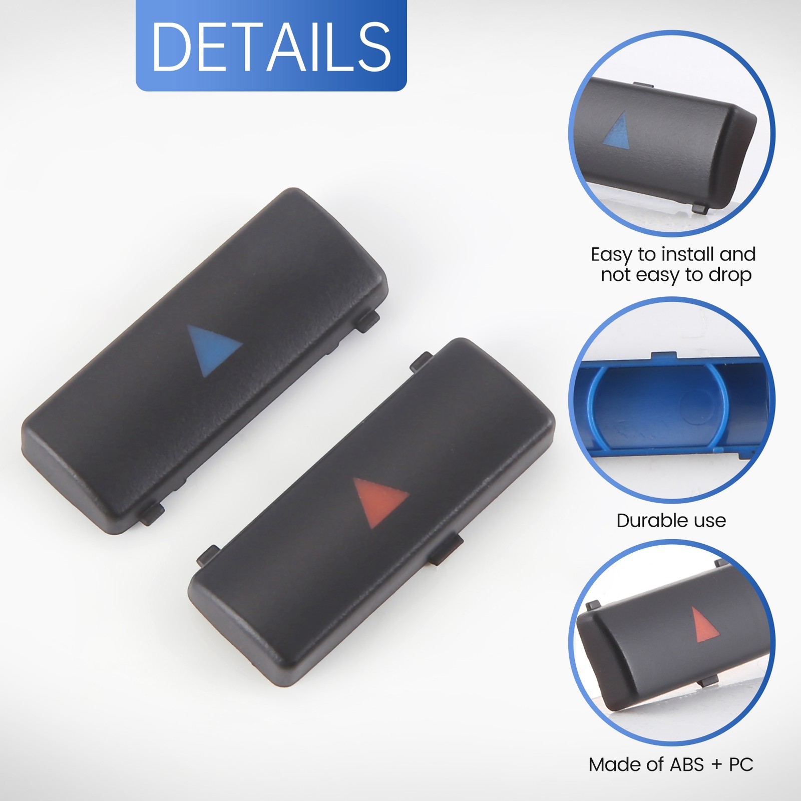 2Pcs Car Air Conditioner a / C Temperature Control Panel Button Key Cover5416