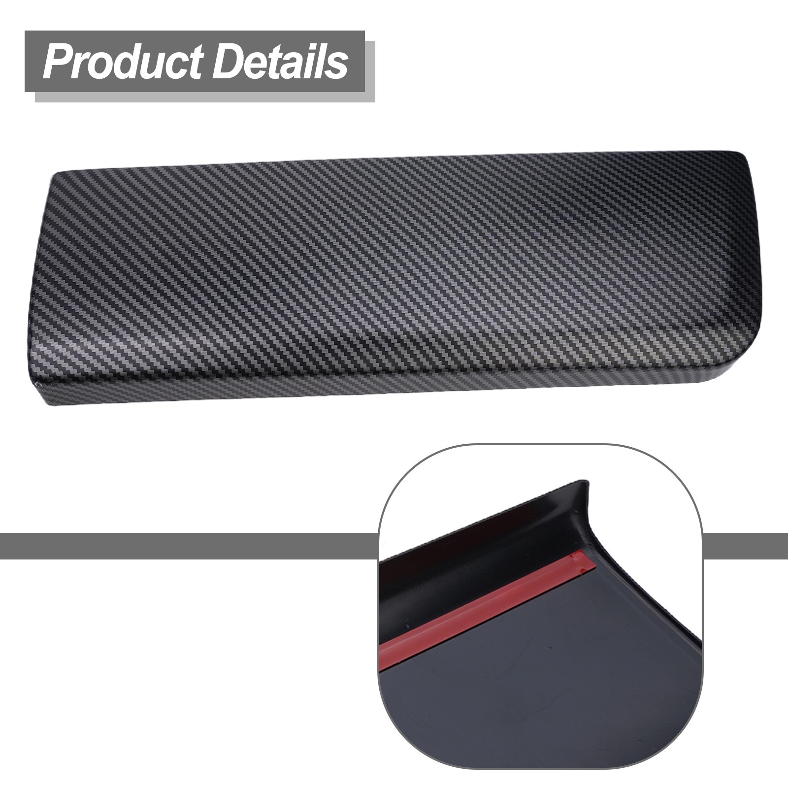 For Benz ML350 X166 W166 Carbon Fiber Texture Console Armrest Panel Cover Trim