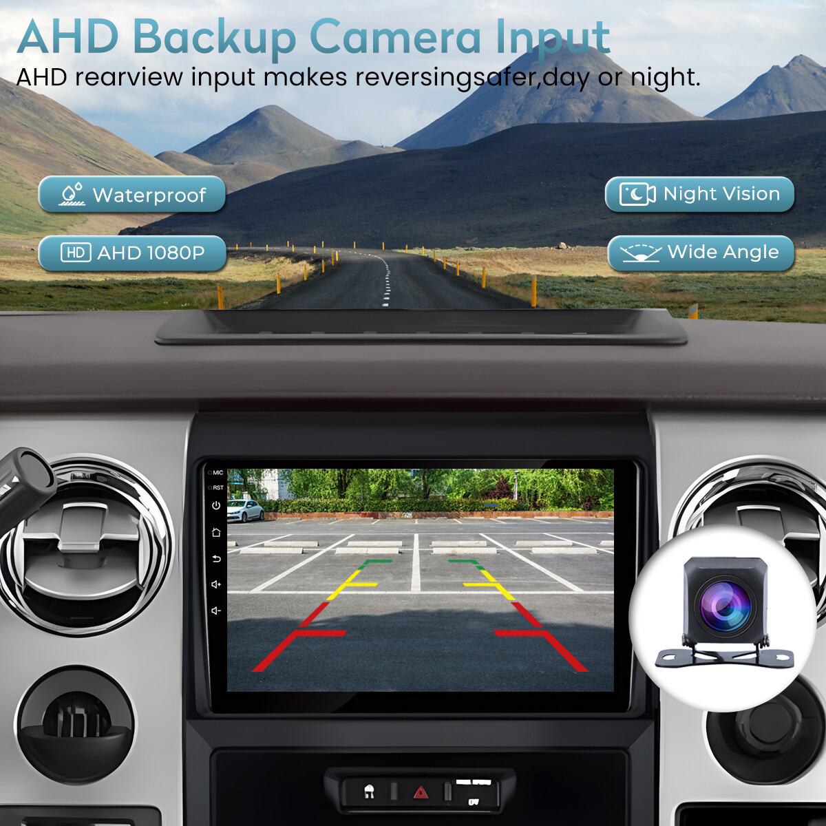 For Ford F150 2009-2014 Carplay Radio FM Stereo Nav WiFi Backup Camera 2+32G