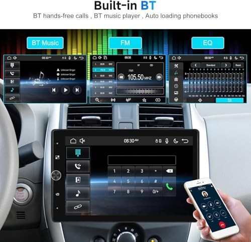10.4″ Single Din Radio Car Stereo with Wireless CarPlay & Android 10.4 Inch