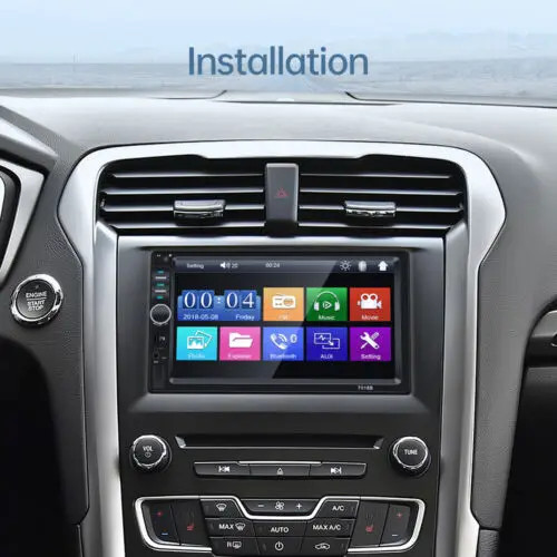 7″ Car Stereo MP5 Player Bluetooth Touch Screen 2DIN FM Radio Mirror Link Type-C