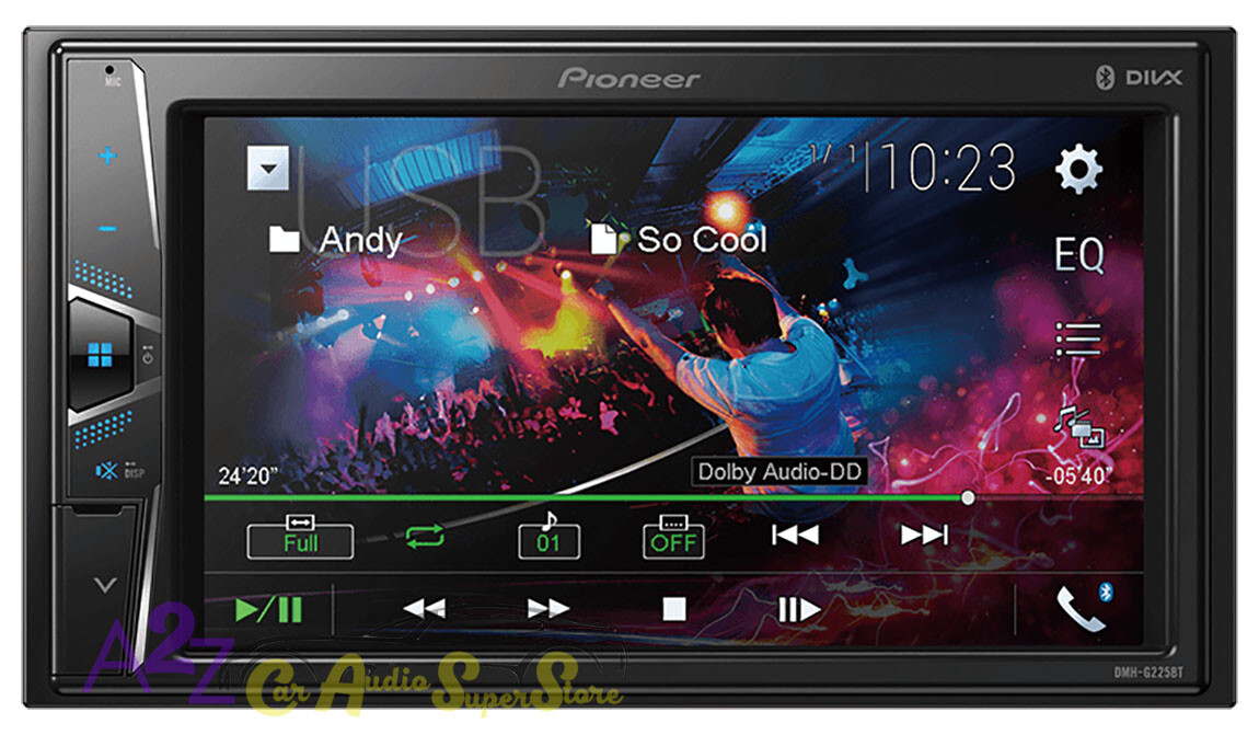 PIONEER DMH-G225BT 2-DIN DIGITAL MEDIA AV RECEIVER 6.2-IN TOUCHSCREEN BLUETOOTH