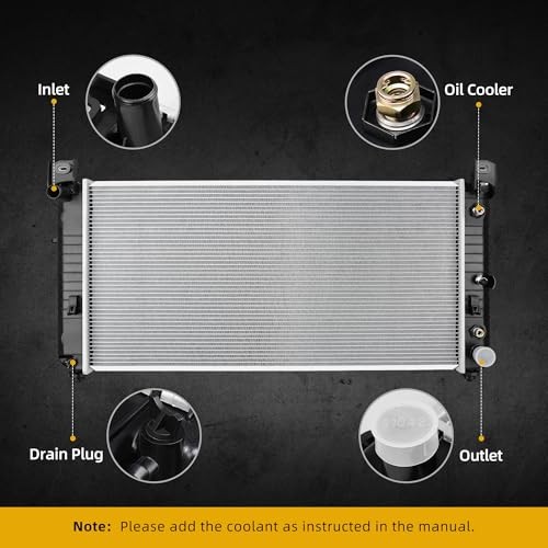 34 Inch Core Radiator Compatible with 34″ 99-13 Silverado 1500 2500 W/O EOC