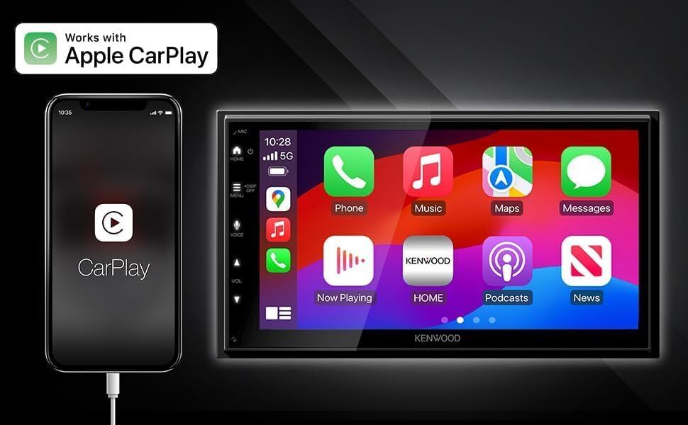 KENWOOD DMX4710S Car Stereo Apple CarPlay & Android Auto + SiriusXM SXV300v1
