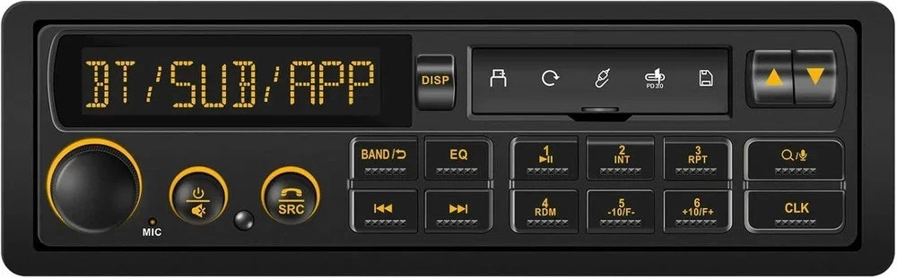 Bluetooth Retro Car Stereo Receiver – Single Din European Classic Look Radio for