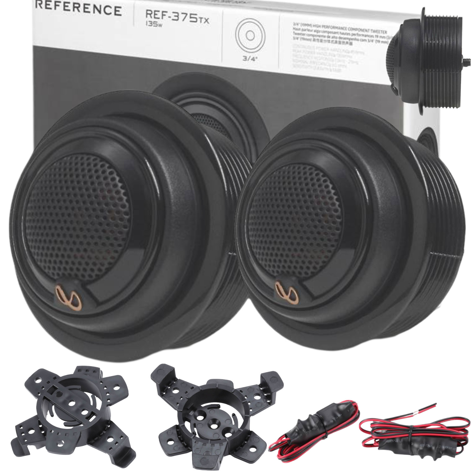 Infinity REF-375TX Reference 3/4 Inch Component Tweeter with Inline Crossover