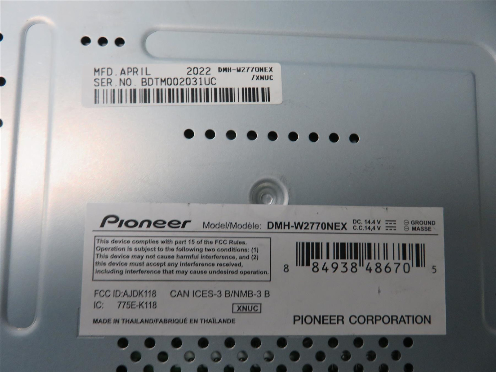 Pioneer DMH-W2770NEX 6.8″ capacitive touchscreen Digital – Free Shipping