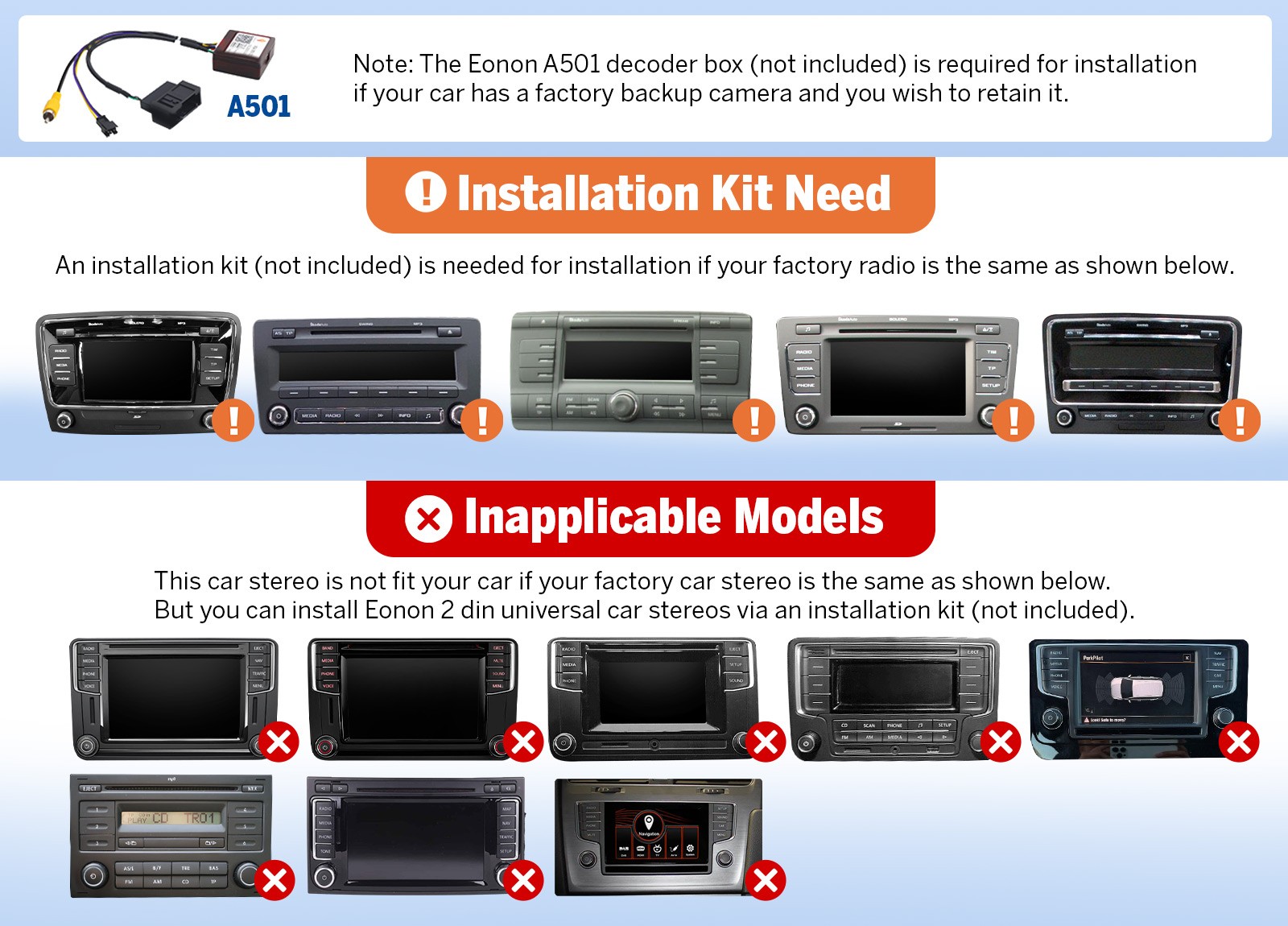 Eonon VWX7A Android 14 4+64 9″VW Golf GTI MK5 MK6 R R32 Car Stereo Radio CarPlay