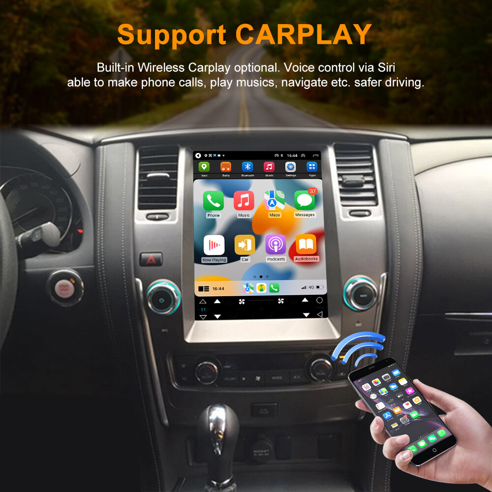 Android 13 Tesla Screen Car Radio For Nissan Patrol 2016-2019 Multimedia Player