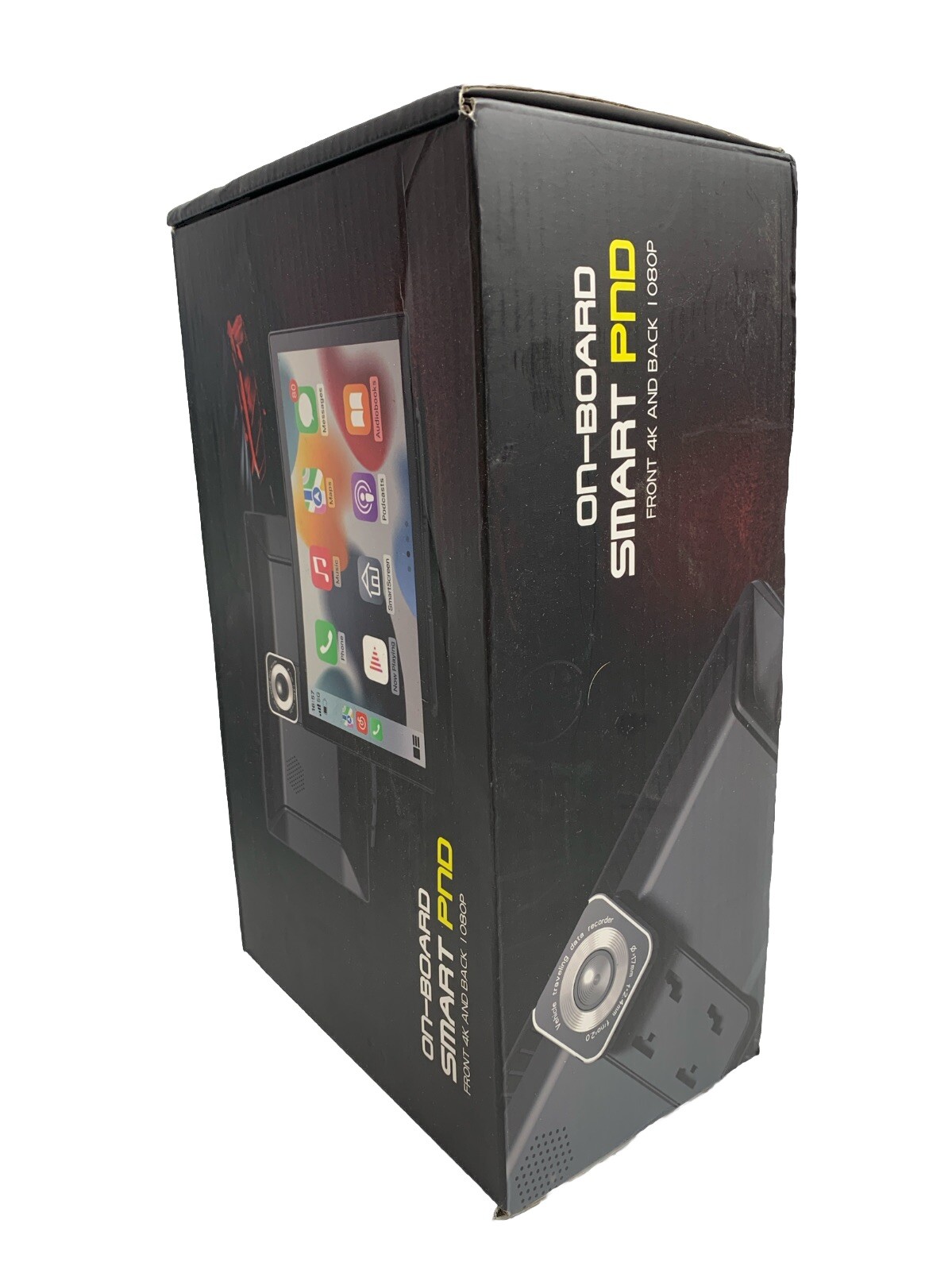 Wireless Carplay Screen for Car – 9” Portable Car Stereo with 4K Dash Cam Loc#4