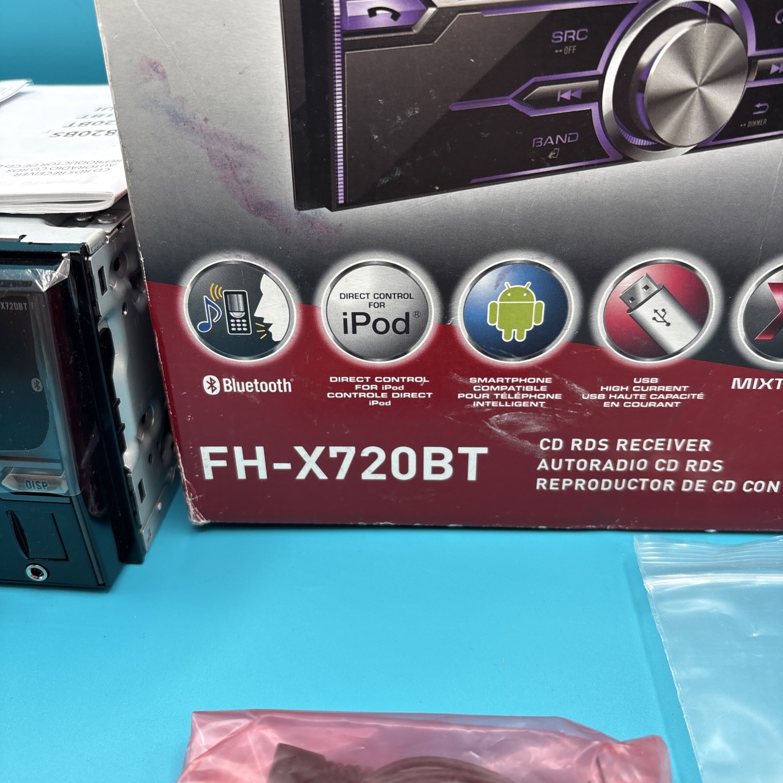 PIONEER FH-X720BT Bluetooth Car Stereo Receiver USB AUX CD Remote NEW Open Box