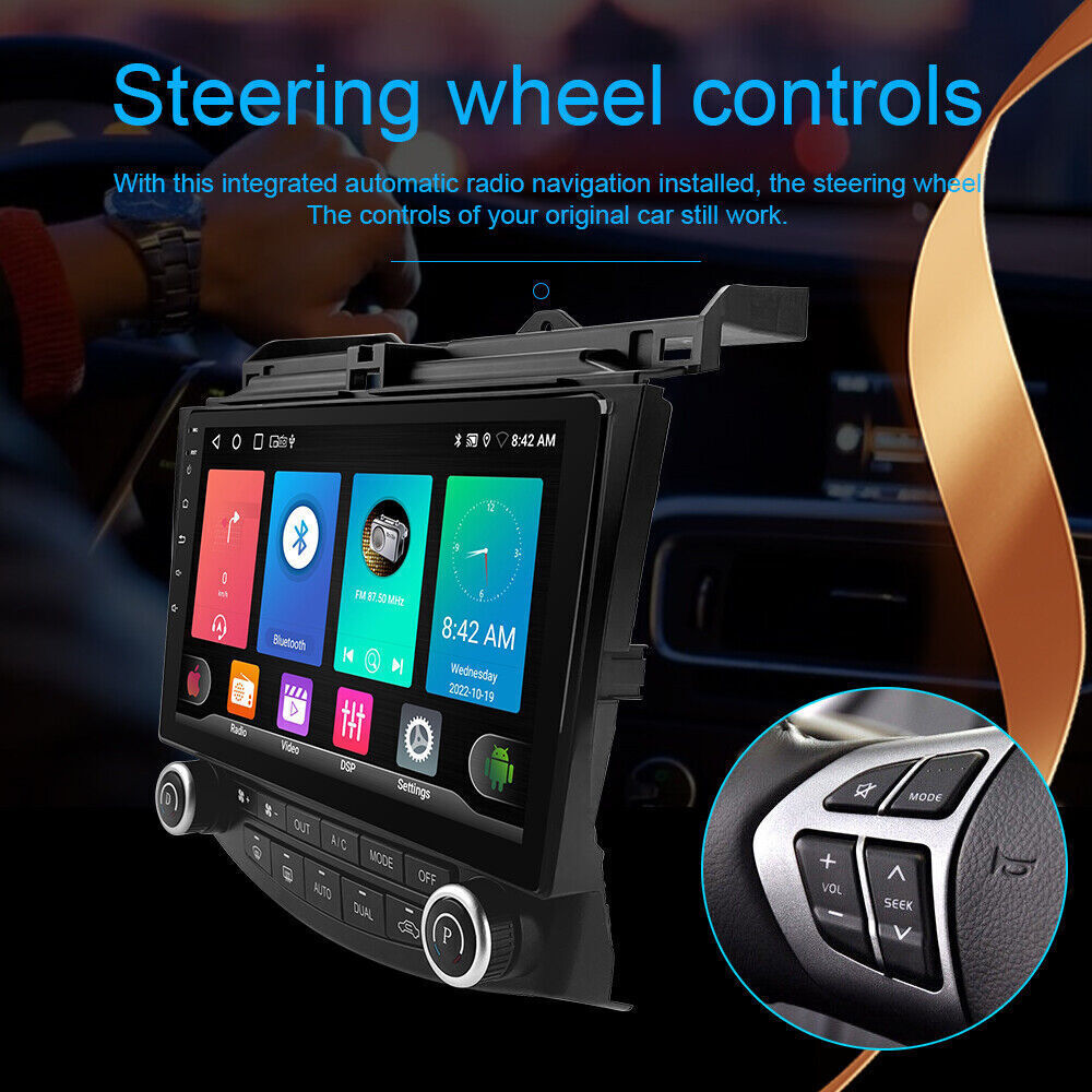 Carplay For Honda Accord 2003-07 10″ Android 15 Stereo Car Radio GPS Headunit FM