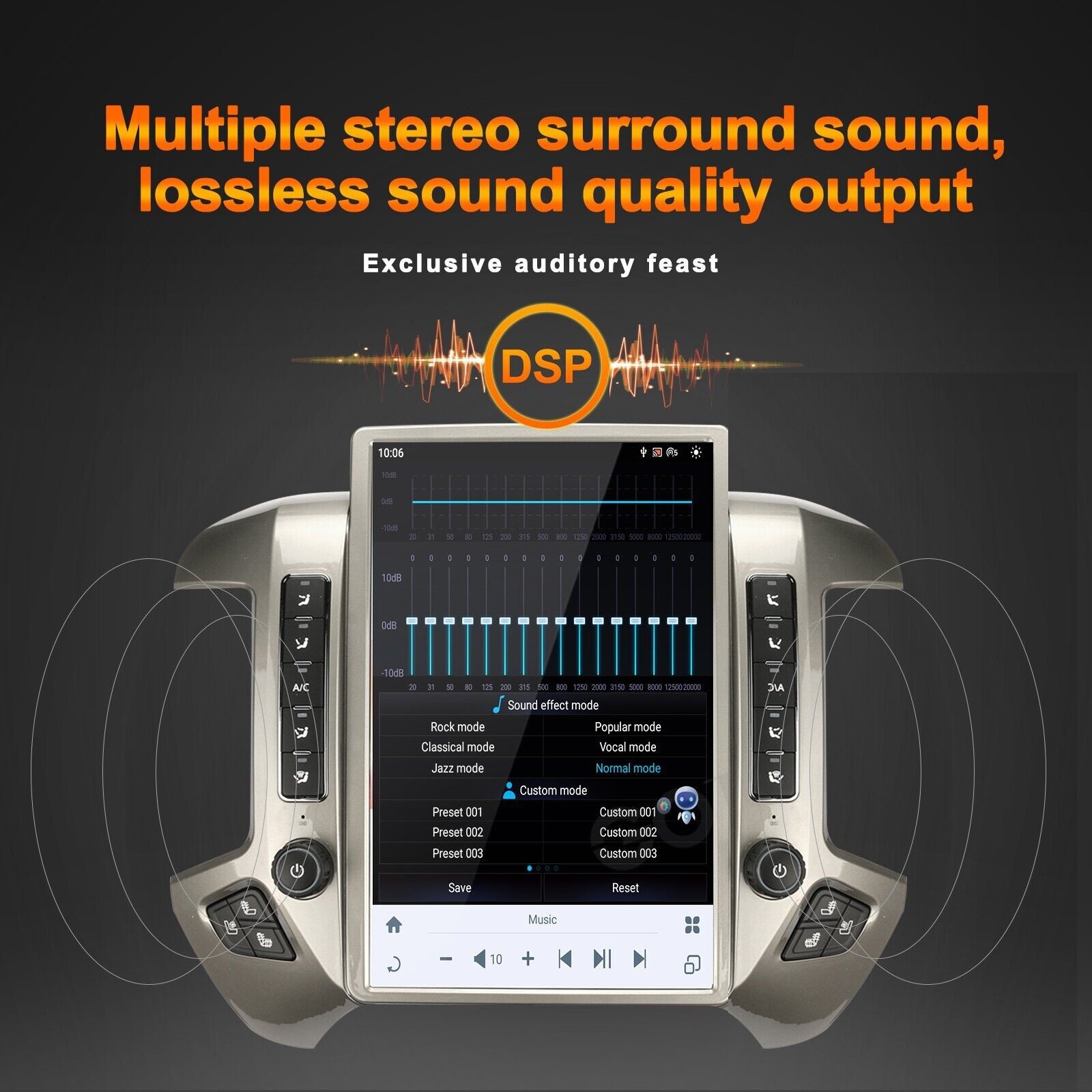 For Silverado Sierra 14.4 inch Touch Screen Radio Stereo Apple Carplay GPS Navi