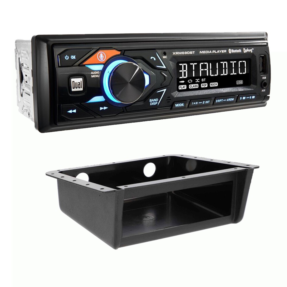 DUAL XRM69DBT Digital Media Radio USB Receiver & Universal Under-Dash Housing