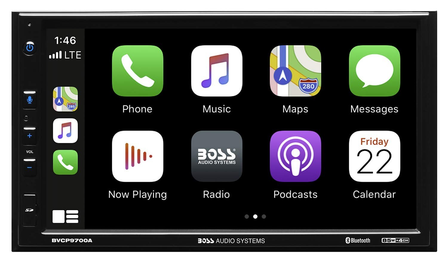 Double Din Car Stereo 7″ Touchscreen – Apple CarPlay, Android Auto, Bluetooth, A