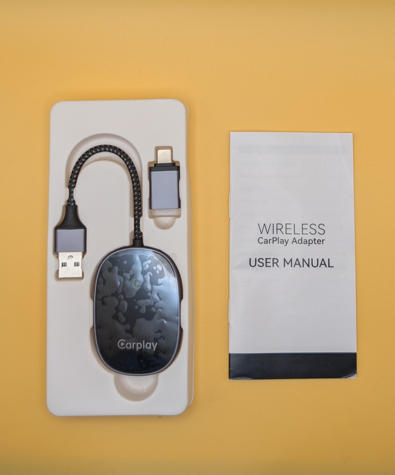 Wireless CarPlay Adapter Converts Wired CarPlay to Wireless Plug and Play