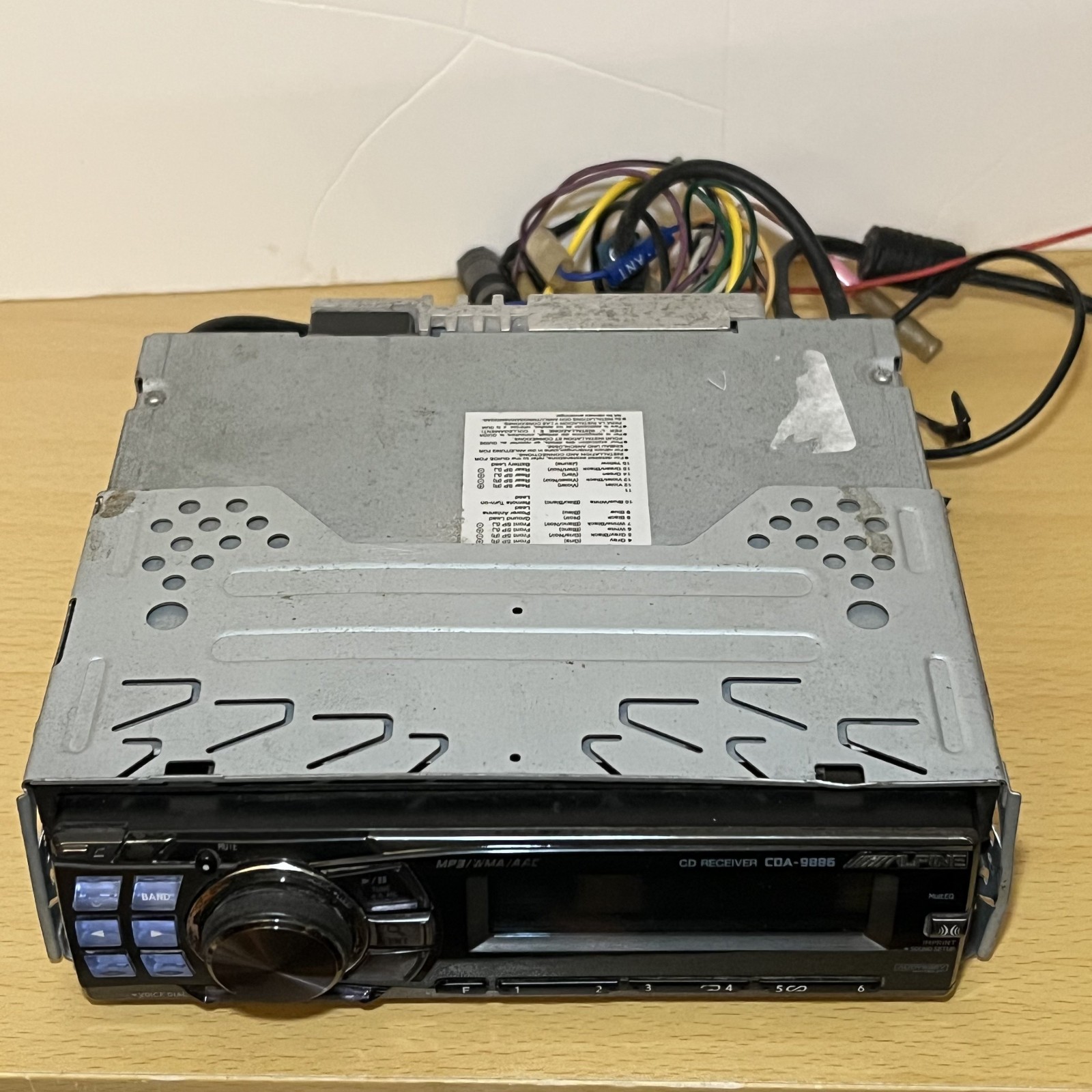 Alpine CDA-9886 CD Player/MP3 In Dash Receiver Vintage Classic W Harness