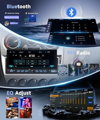 Single Din Car Stereo, 6.86″ Touch Screen Car Radio with 6.86 Inch with Knob