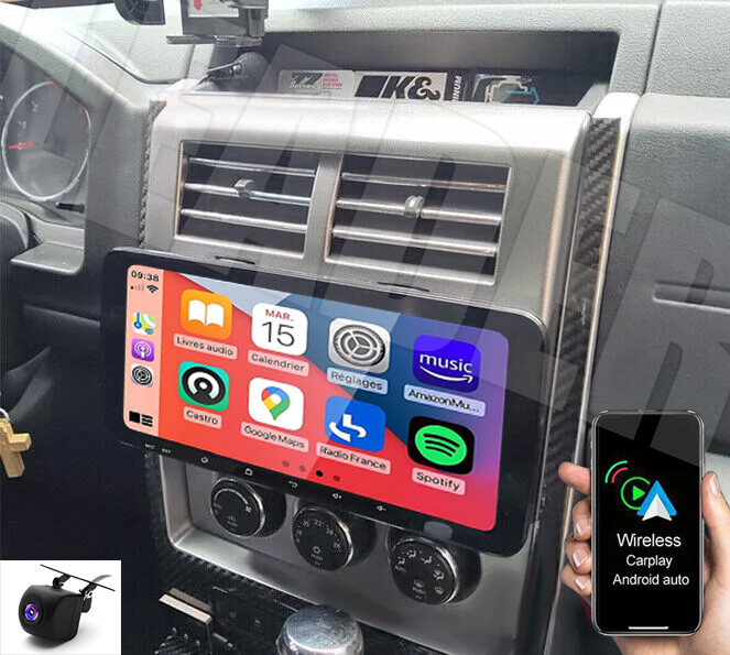 10.6″ For Jeep Liberty 2008 2009 -2011 Car Radio with Apple CarPlay Android 13