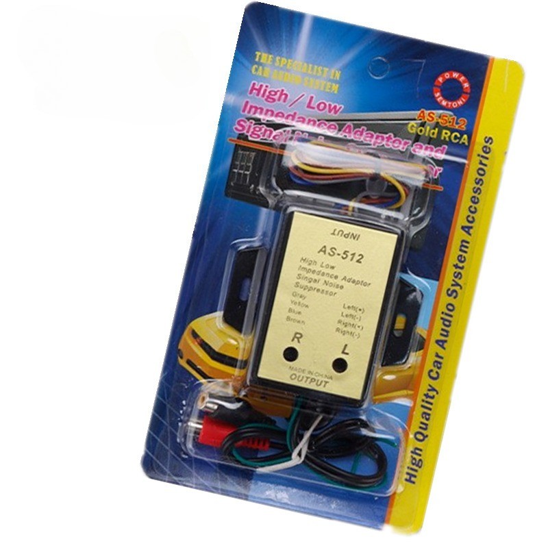 Car Hight To Low Impedance AdaptorAS-512 For Truck Off-road Vehicle CD DVD Radio