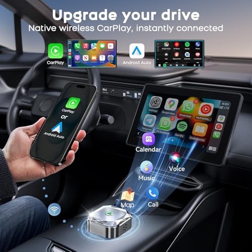 2026 Mini Wireless CarPlay Android Auto 2 in 1 Adapter – Converts Wired to
