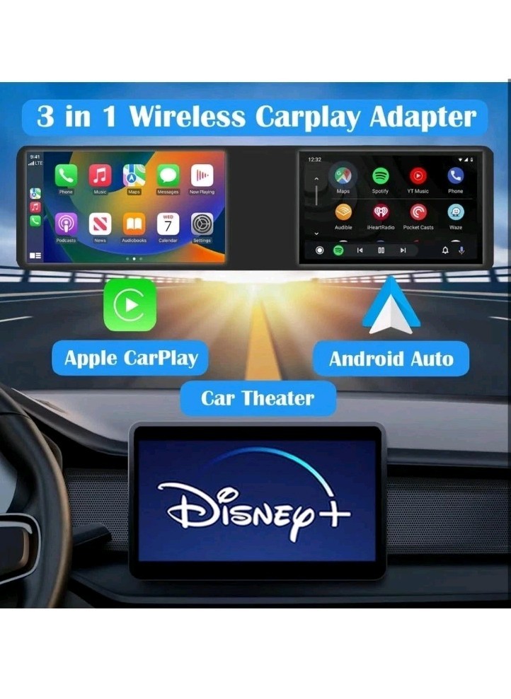 Baorce CarPlay Box with Netflix, Disney+, Prime Video, YouTube, 3in1 Car Stre