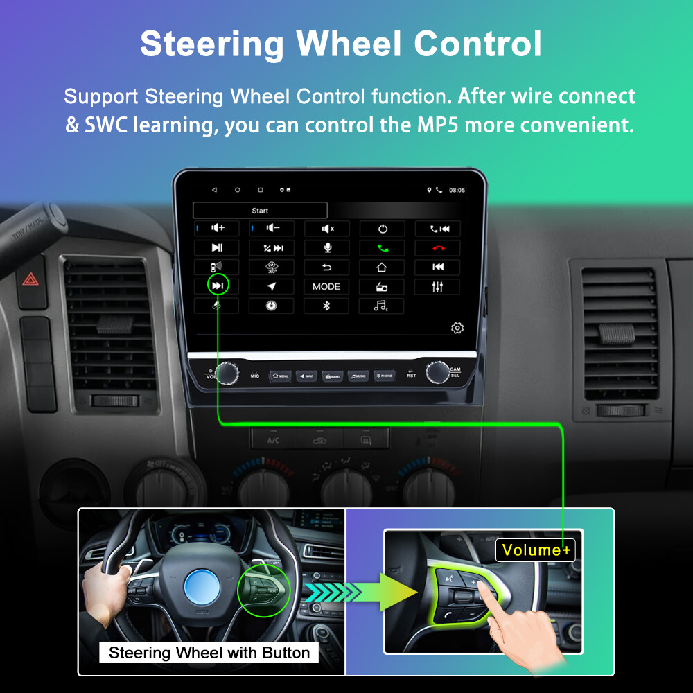 CarPlay Android13 Car Stereo Radio For Toyota Tundra 2007-2013 Sequoia 2008-2018