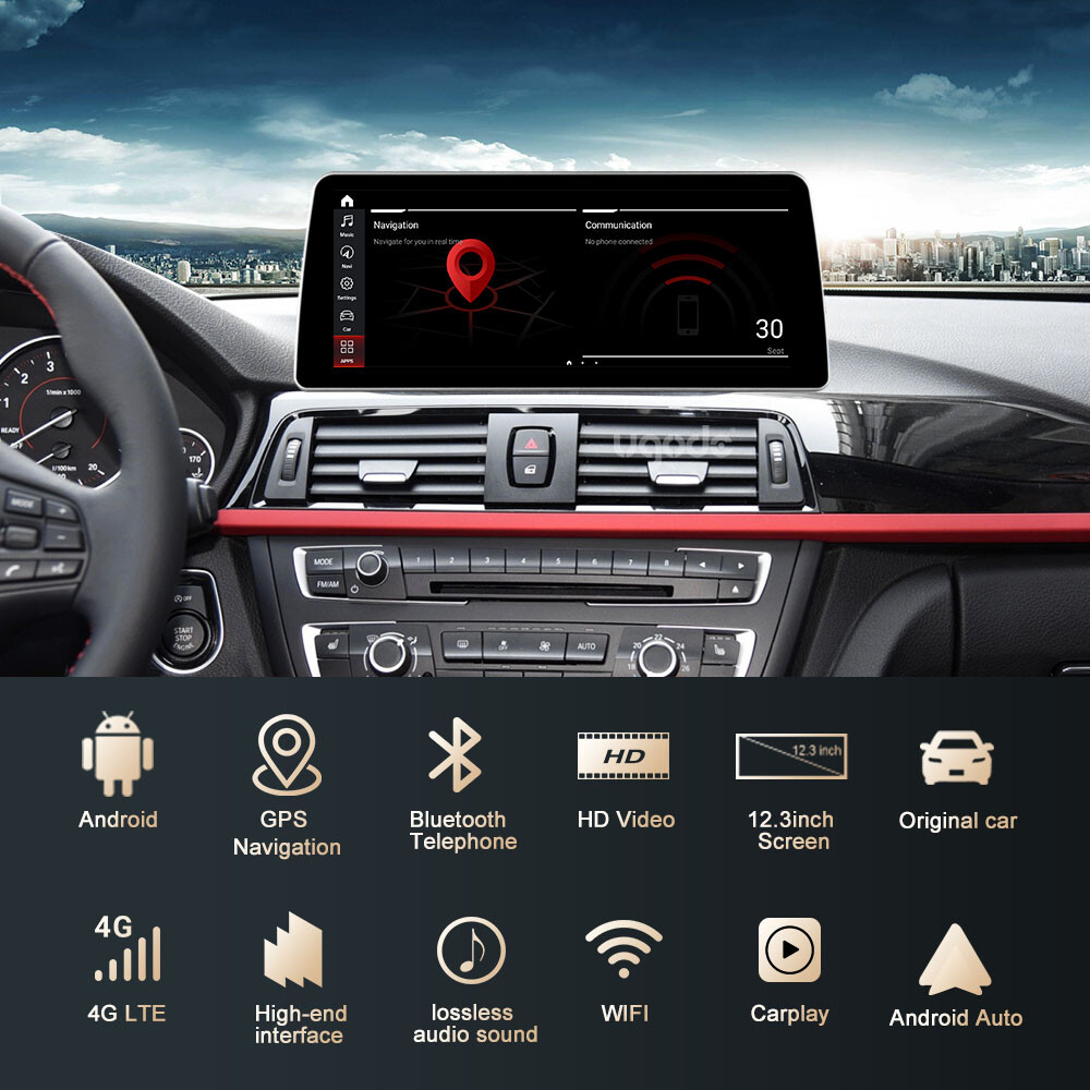 12.3inch Android13 8+256G Screen CarPlay Retrofit BMW 3/4 Series M3 F30 F31 F80