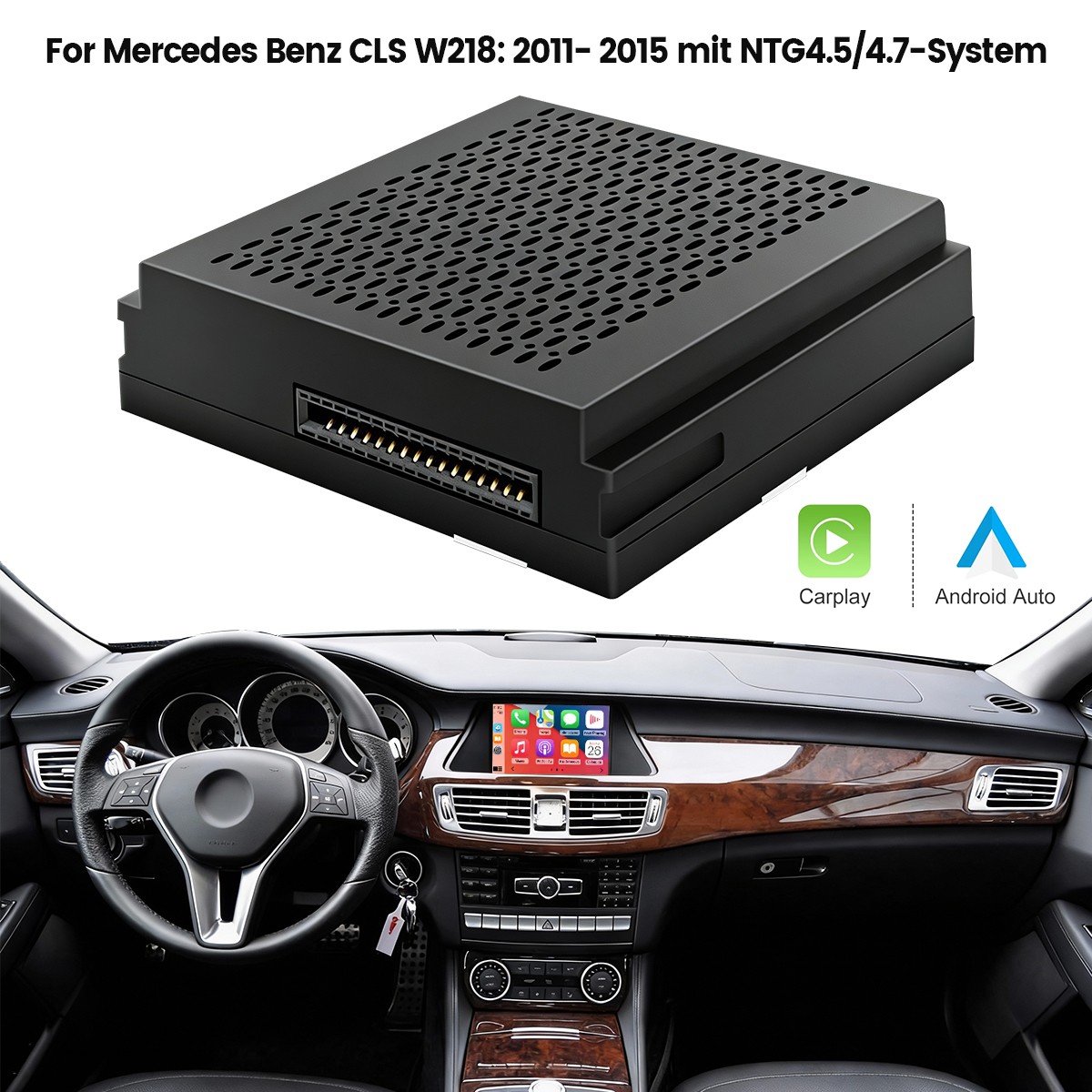 Wireless Carplay Android Auto GPS Navi Dock For Benz A B C CLA GLA NTG4.5Becker