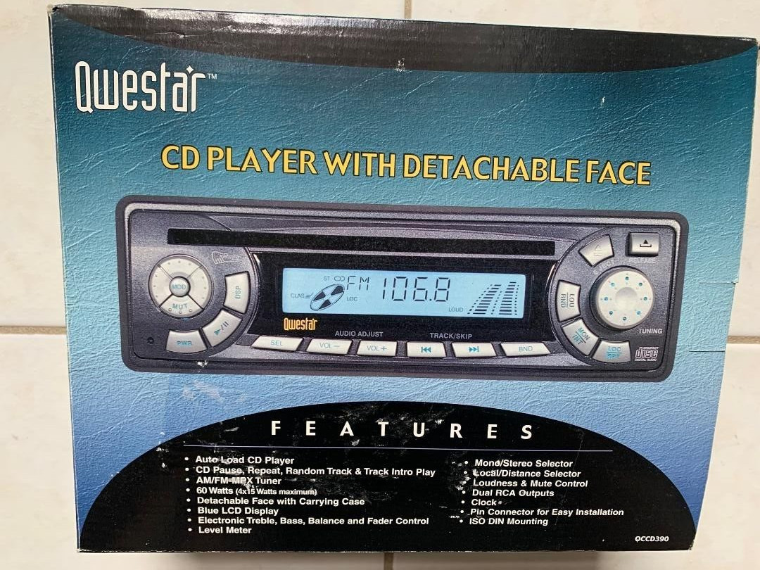 Qwestar CD Player With Detachable Face – BRAND NEW !!!!