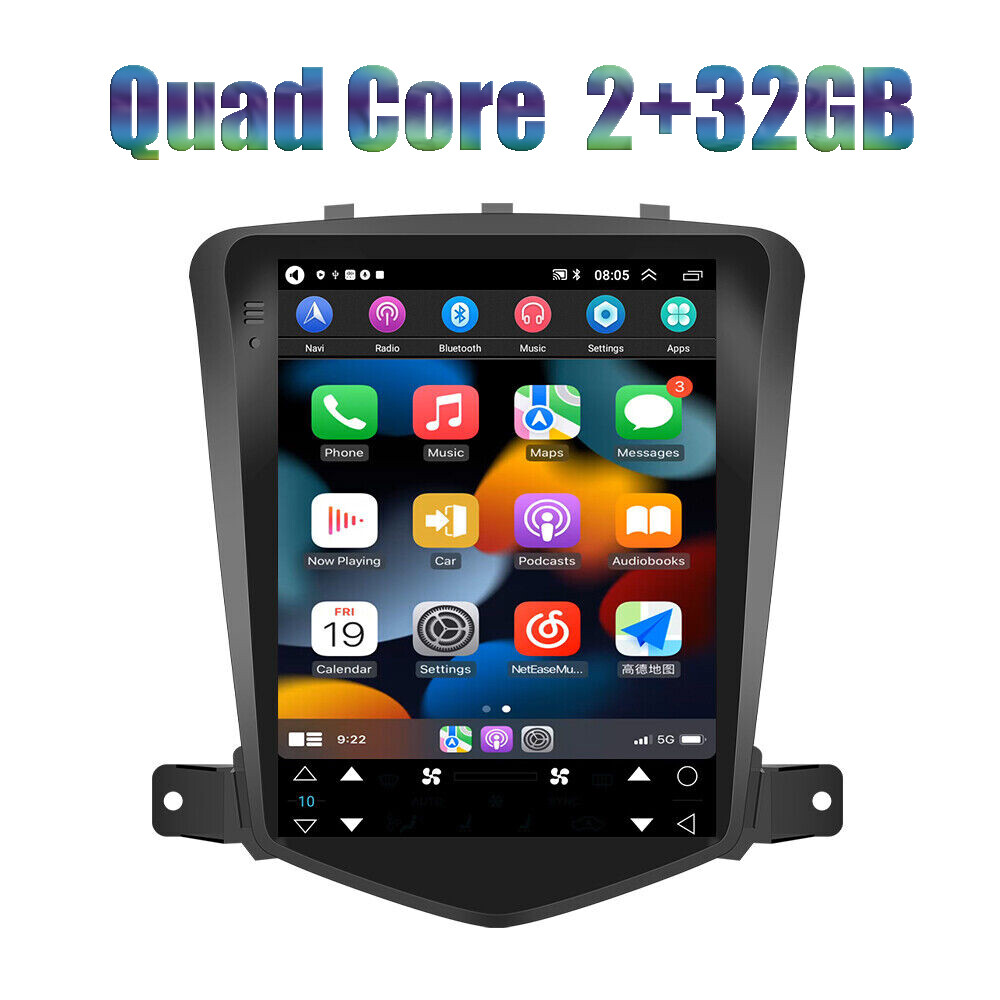 For Chevy Cruze 2011-2015 Car Apple Carplay Android 13 Radio GPS Stereo w/Cam