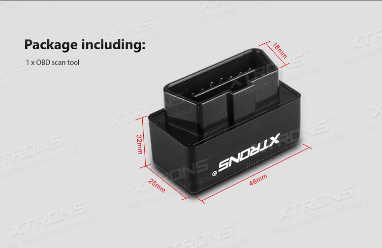 XTRONS Bluetooth OBD2 II Car Auto Diagnostic Scanner Tool for Stereo Head Units