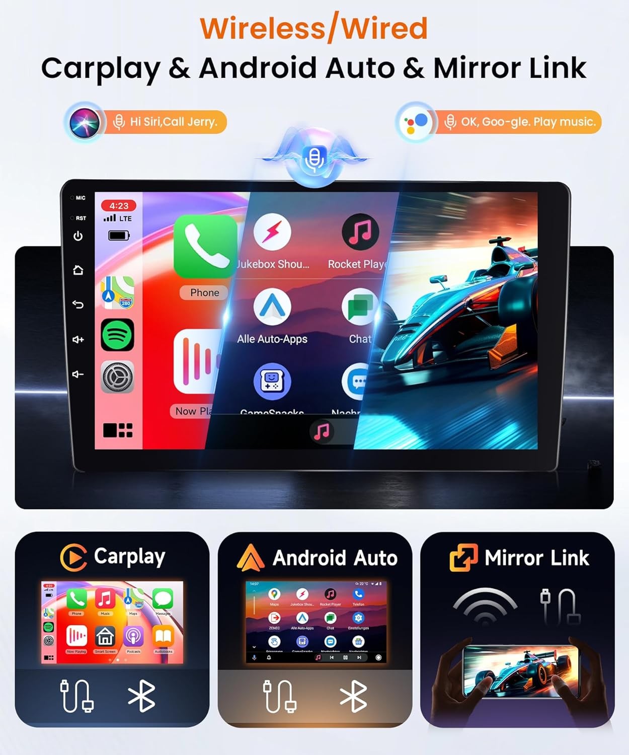 For Toyota Sienna 2004-2010 4Core 64G Android13 Apple CarPlay Car Radio GPS Navi