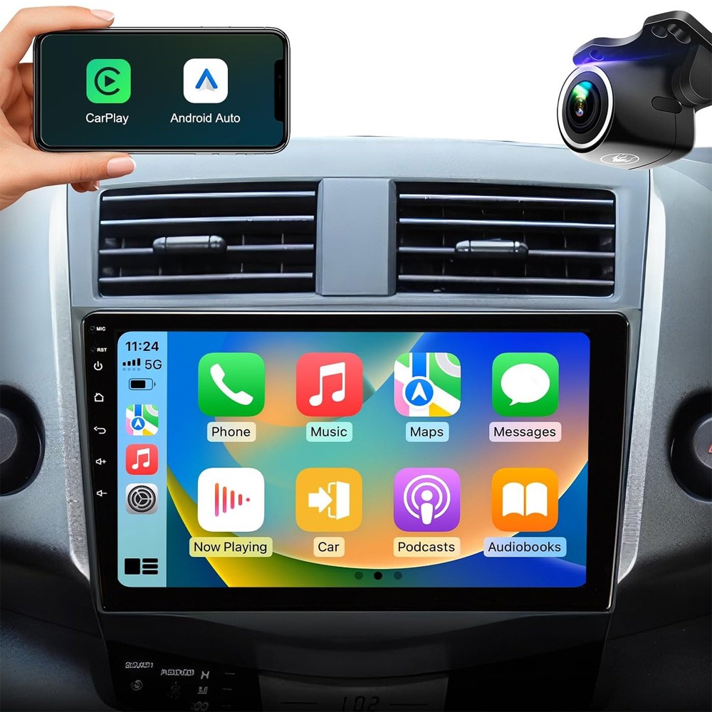 For 2006-2012 Toyota Old Radio Carplay FM RDS IPS Touchscreen Head Unit EQ Cam
